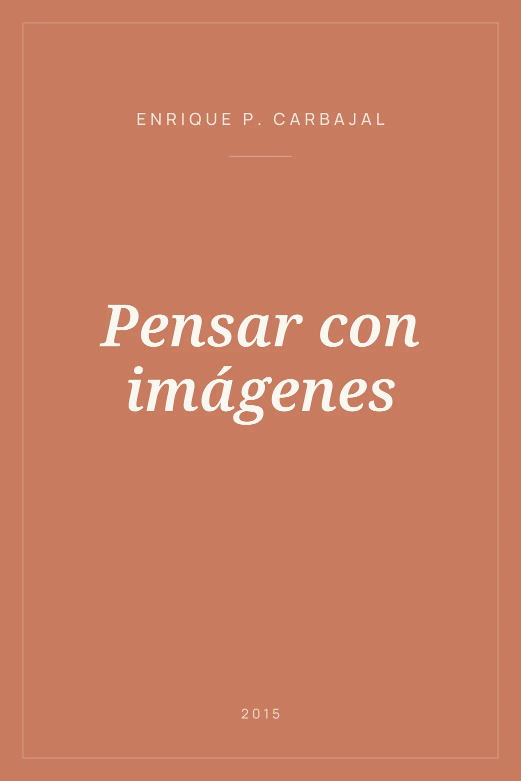 Portada de Pensar con imágenes