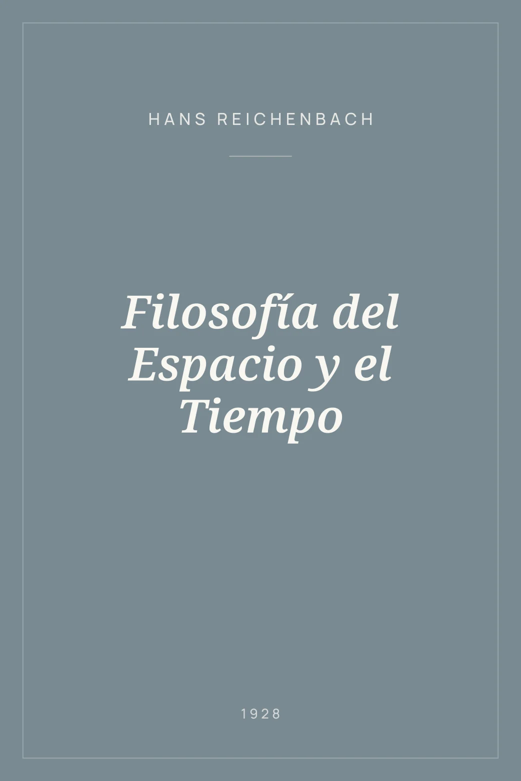 Portada de Filosofía del Espacio y el Tiempo