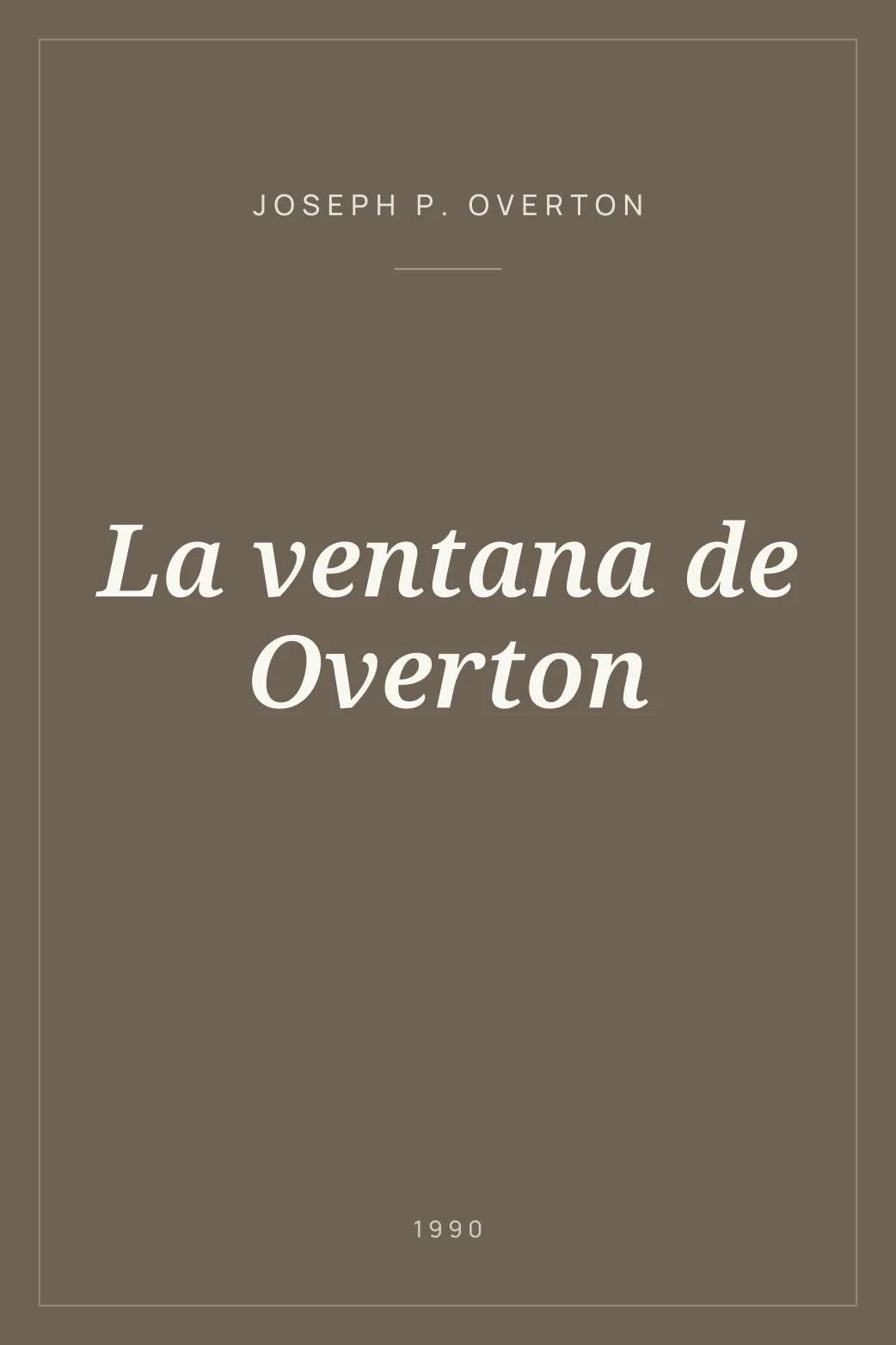 Portada de La ventana de Overton