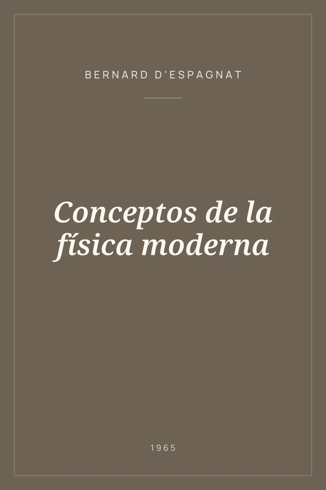 Portada de Conceptos de la física moderna