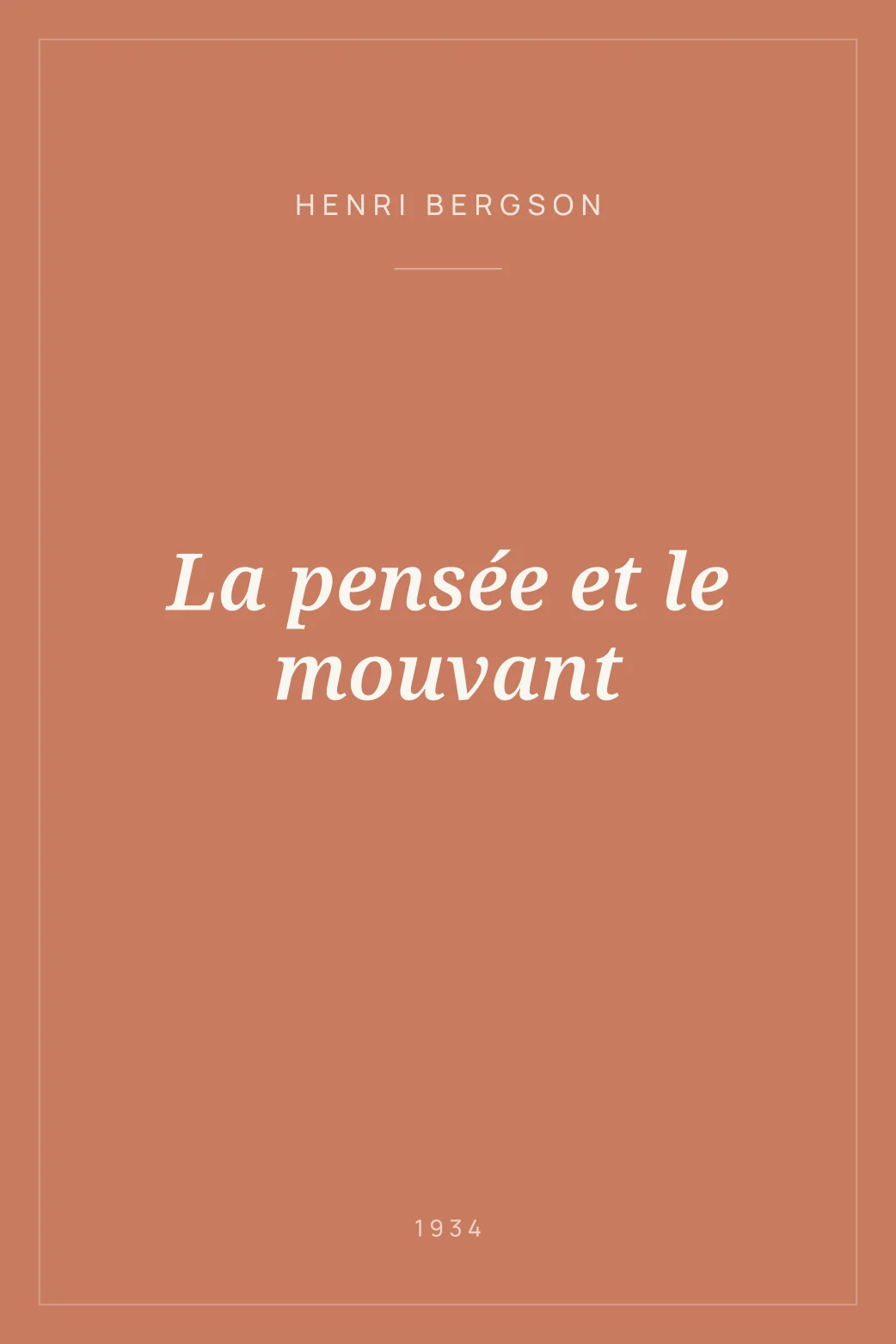Portada de La pensée et le mouvant