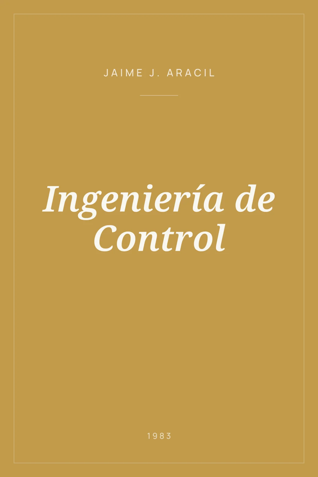 Portada de Ingeniería de Control
