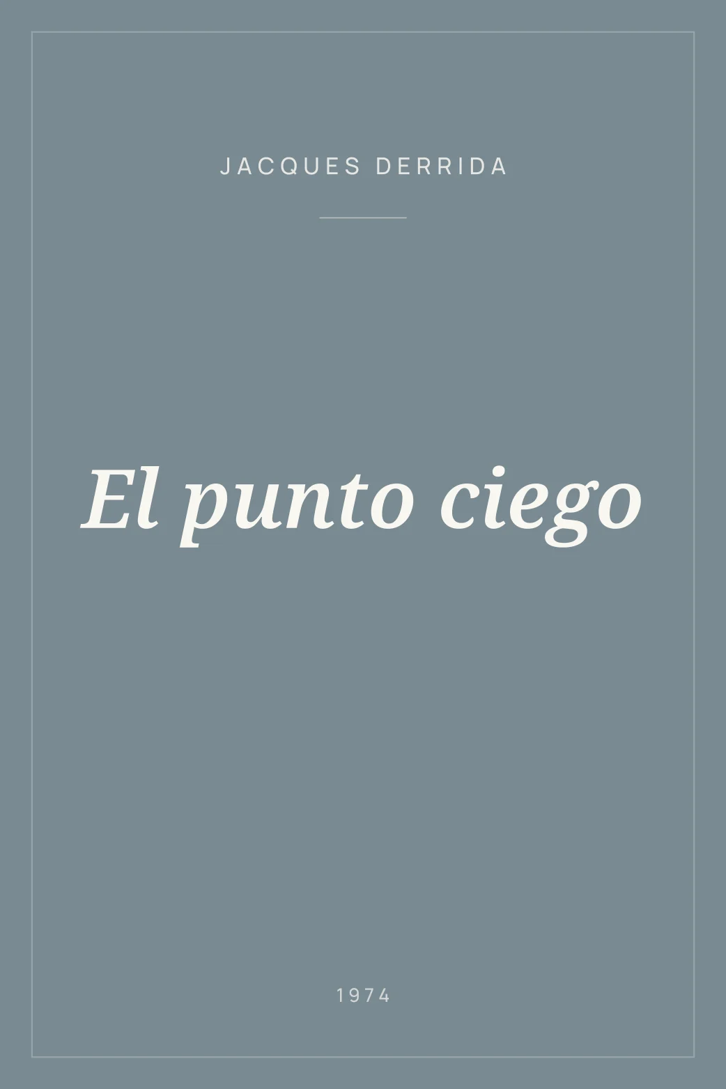 Portada de El punto ciego