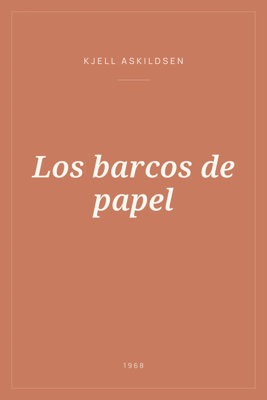 Portada de Los barcos de papel