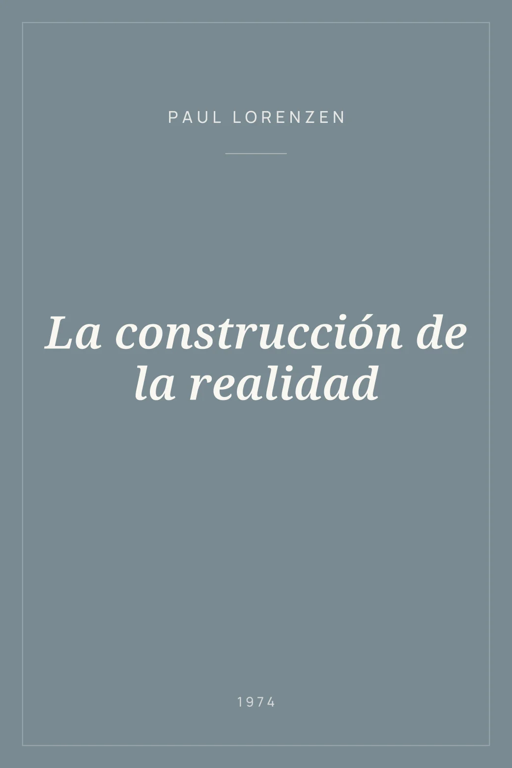 Portada de La construcción de la realidad