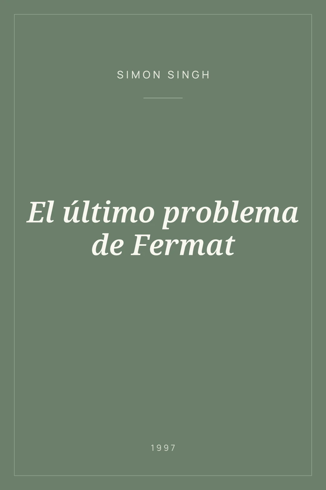 Portada de El último problema de Fermat