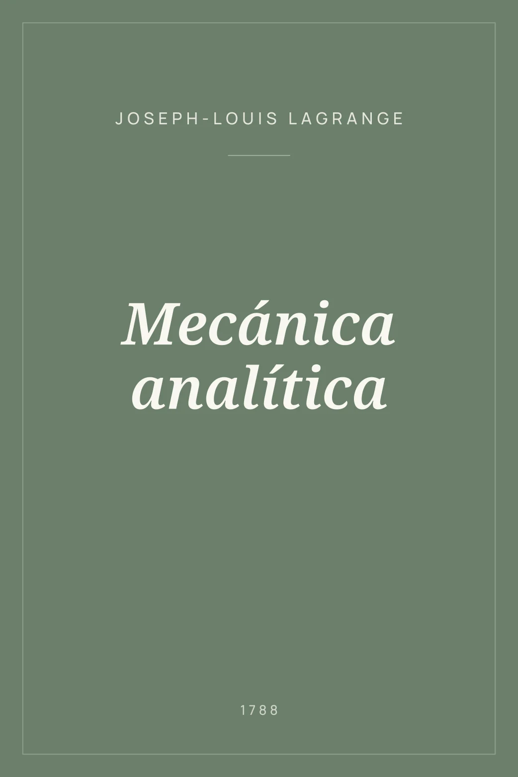 Portada de Mecánica analítica