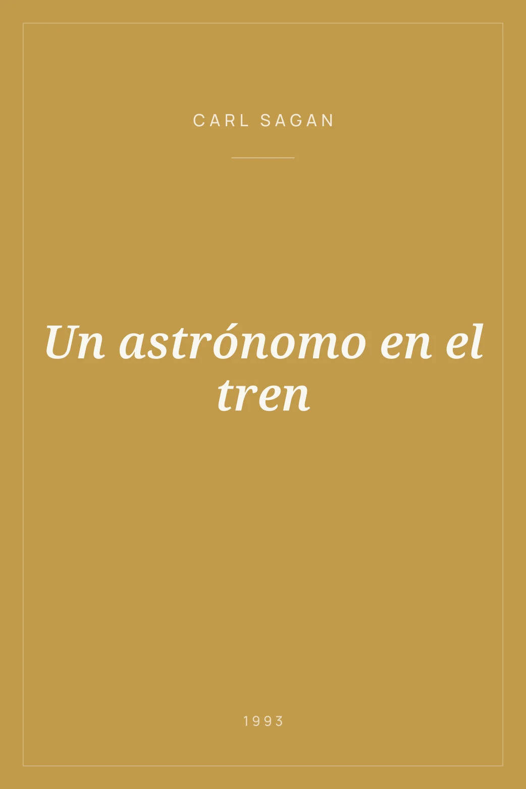 Portada de Un astrónomo en el tren
