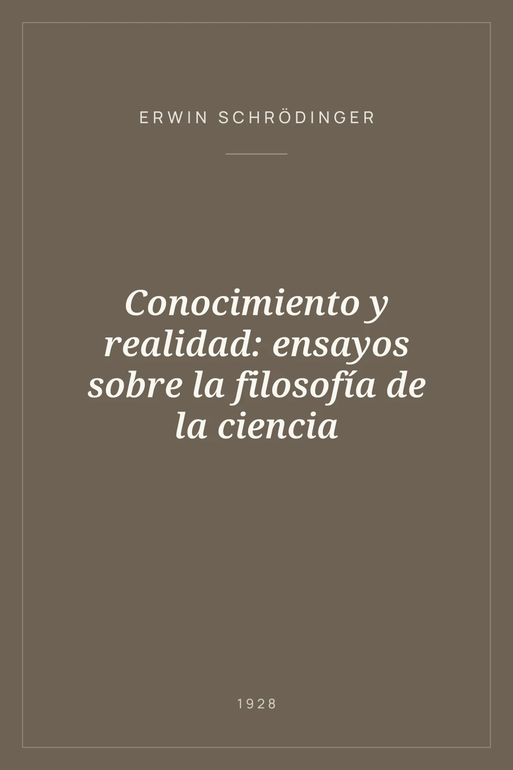 Portada de Conocimiento y realidad: ensayos sobre la filosofía de la ciencia