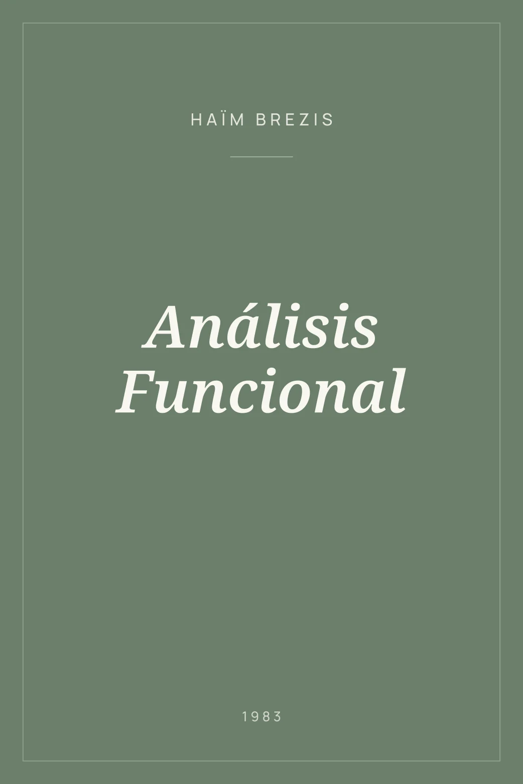 Portada de Análisis Funcional