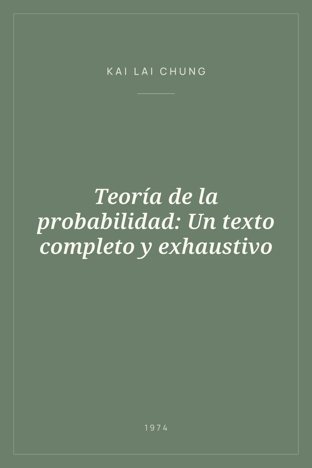 Portada de Teoría de la probabilidad: Un texto completo y exhaustivo
