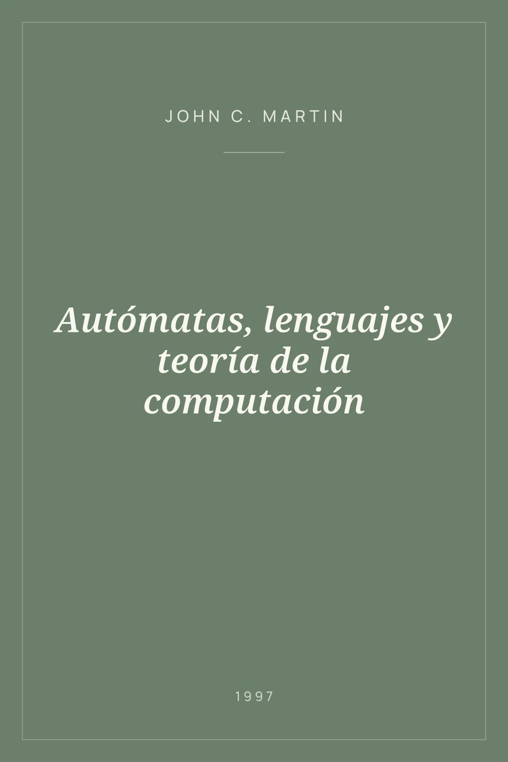 Portada de Autómatas, lenguajes y teoría de la computación