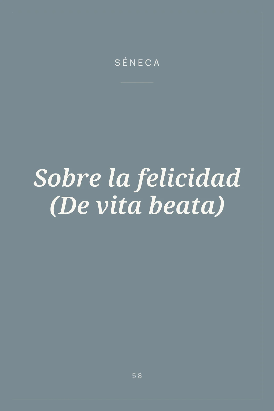 Portada de Sobre la felicidad (De vita beata)