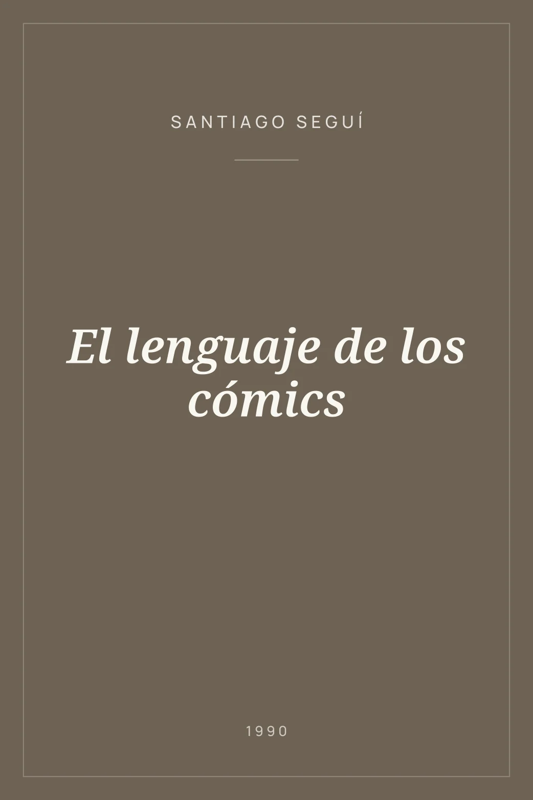 Portada de El lenguaje de los cómics