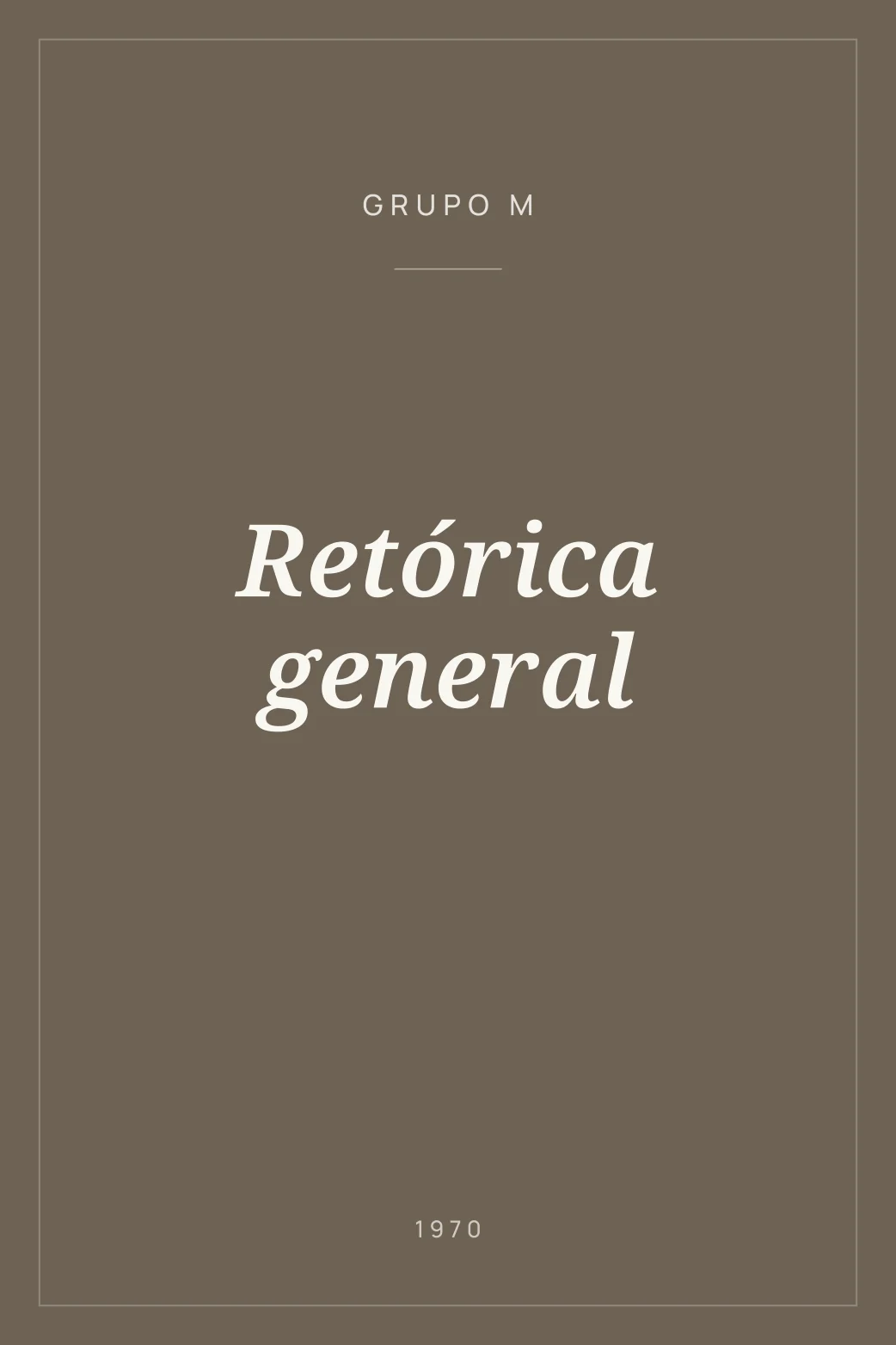 Portada de Retórica general