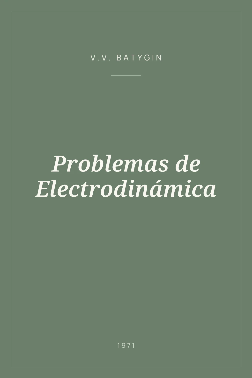 Portada de Problemas de Electrodinámica