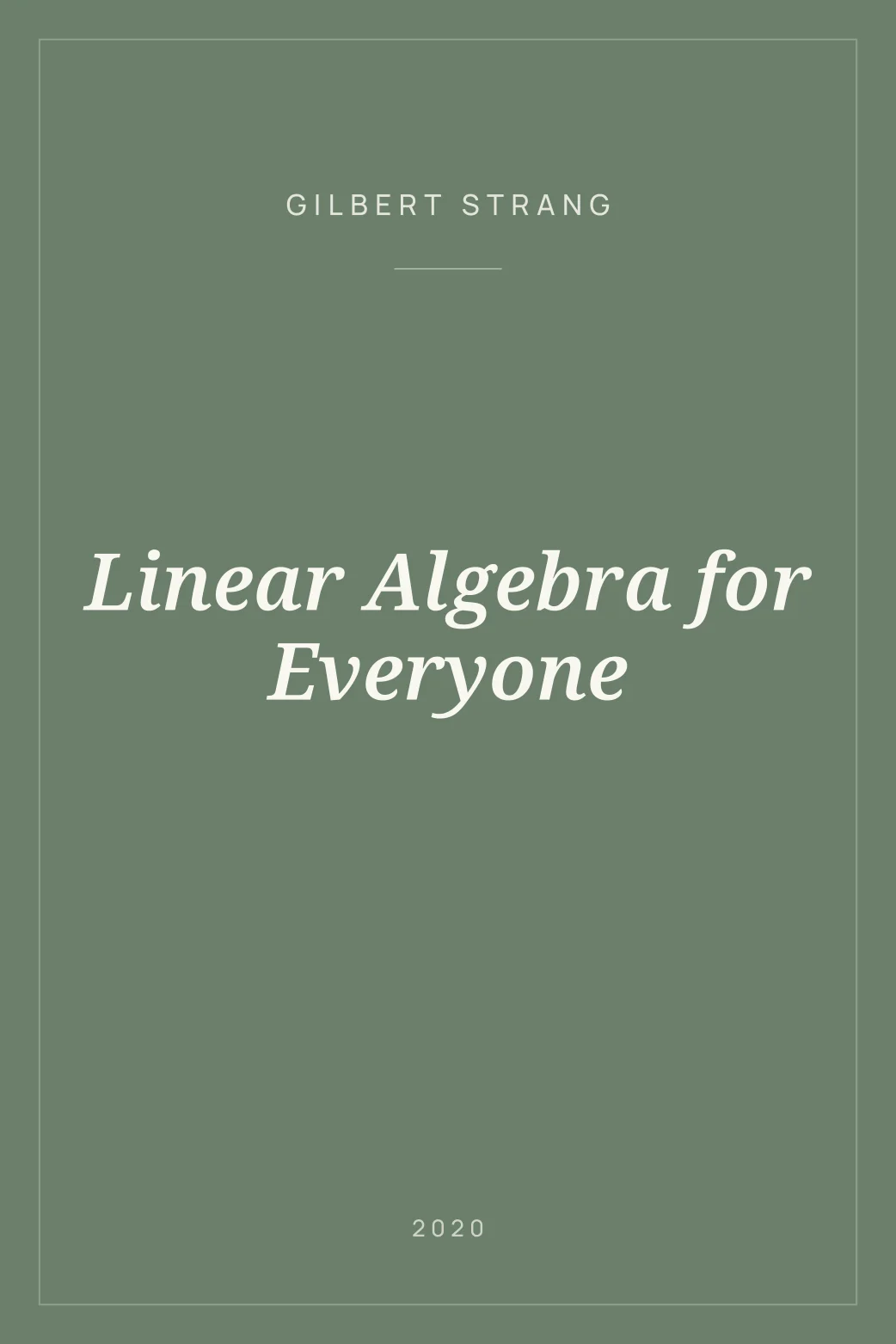 Portada de Linear Algebra for Everyone