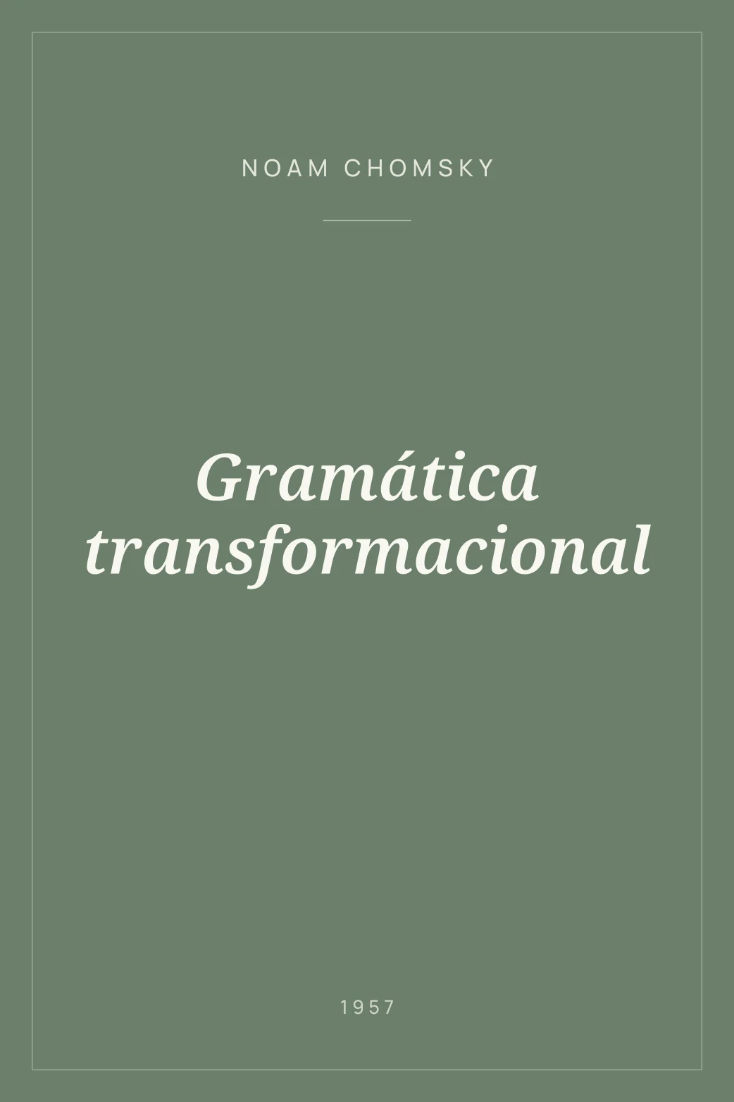 Portada de Gramática transformacional