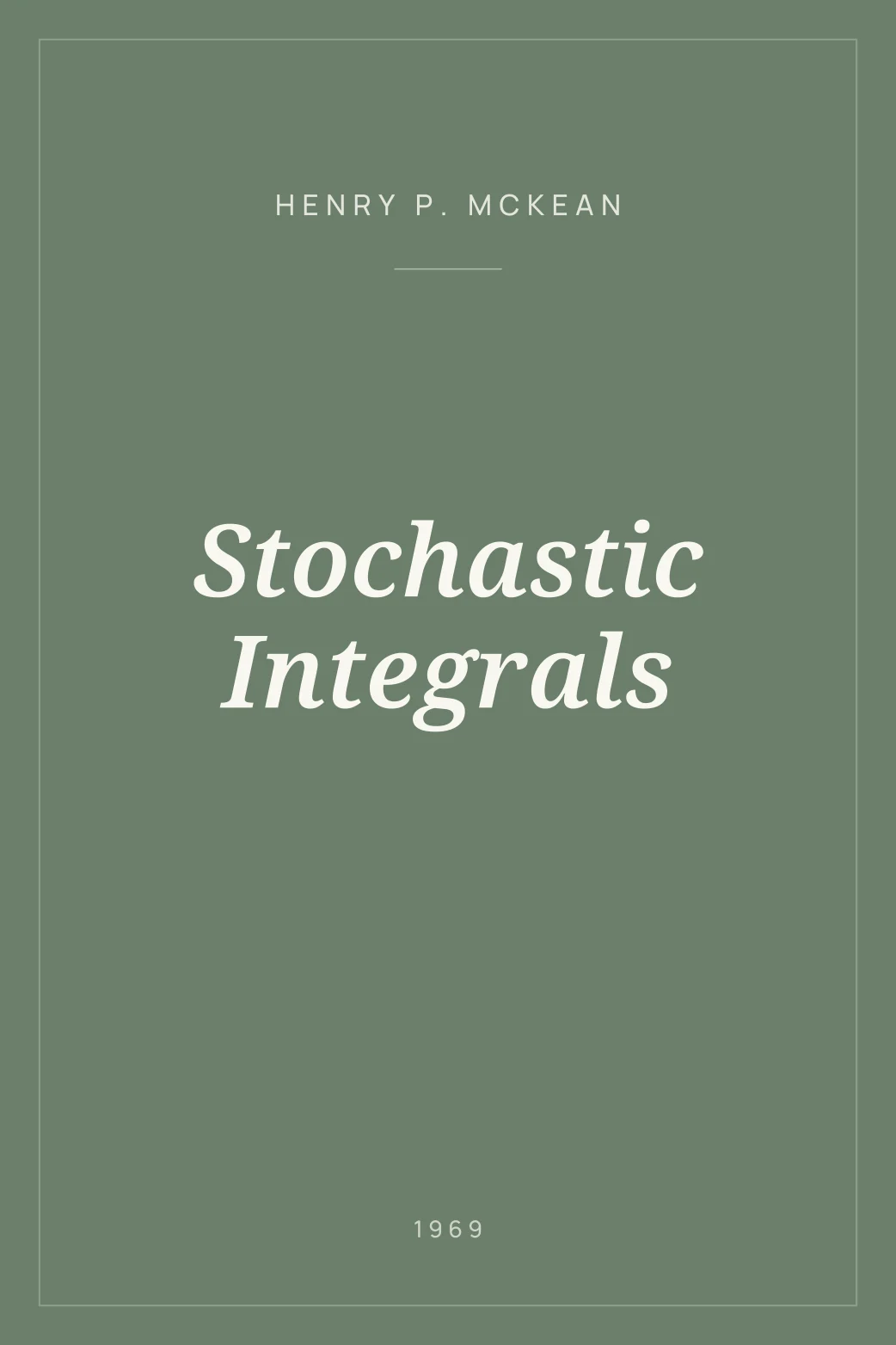 Portada de Stochastic Integrals