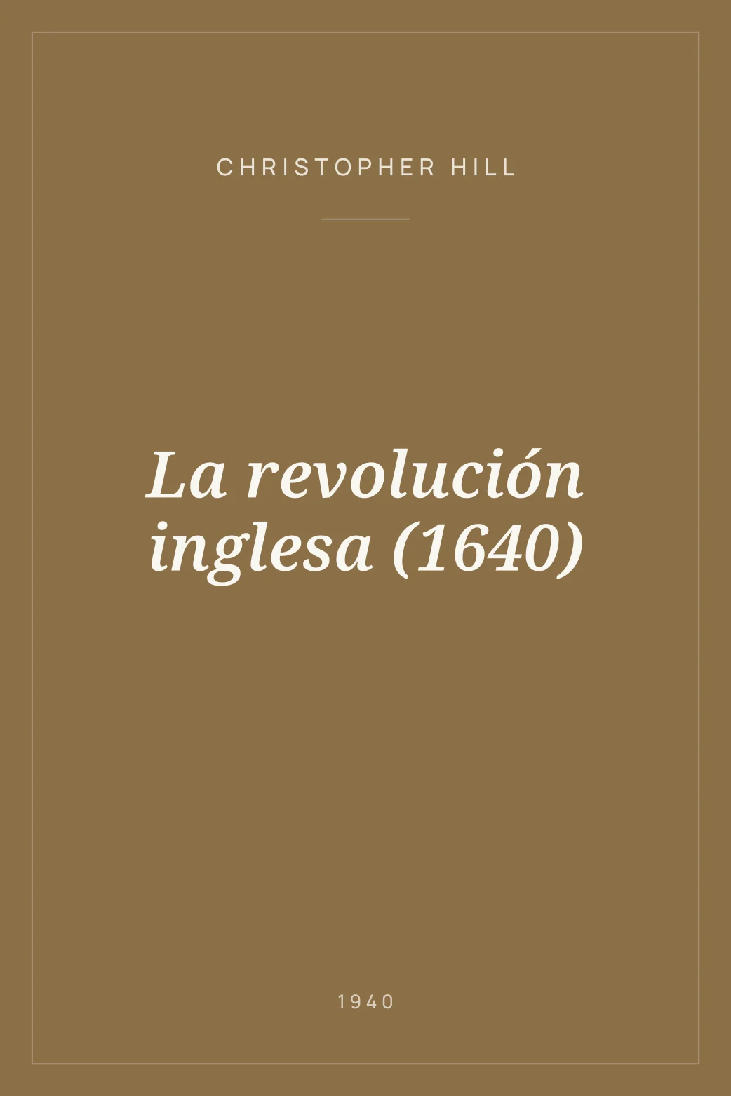 Portada de La revolución inglesa (1640)