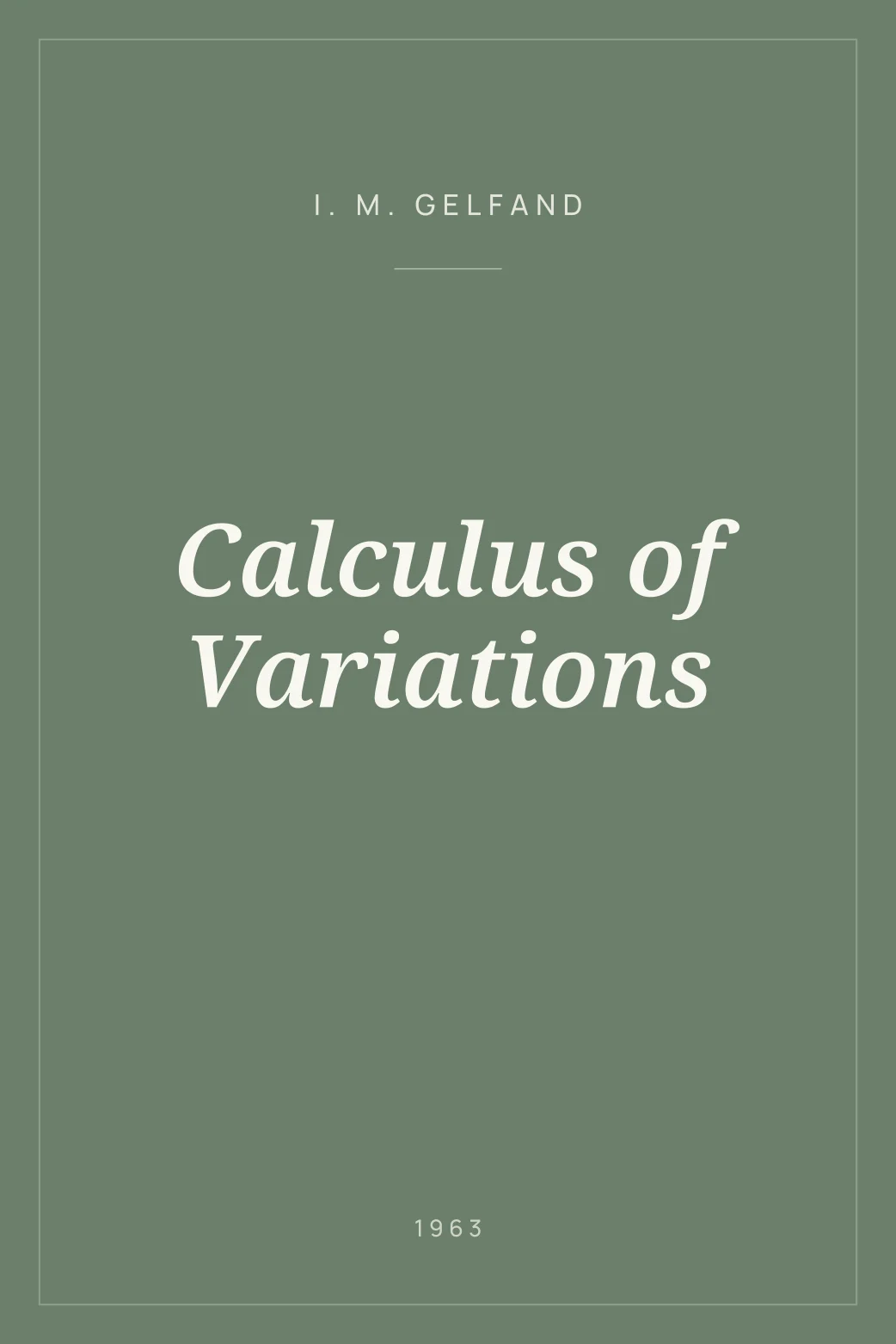 Portada de Calculus of Variations
