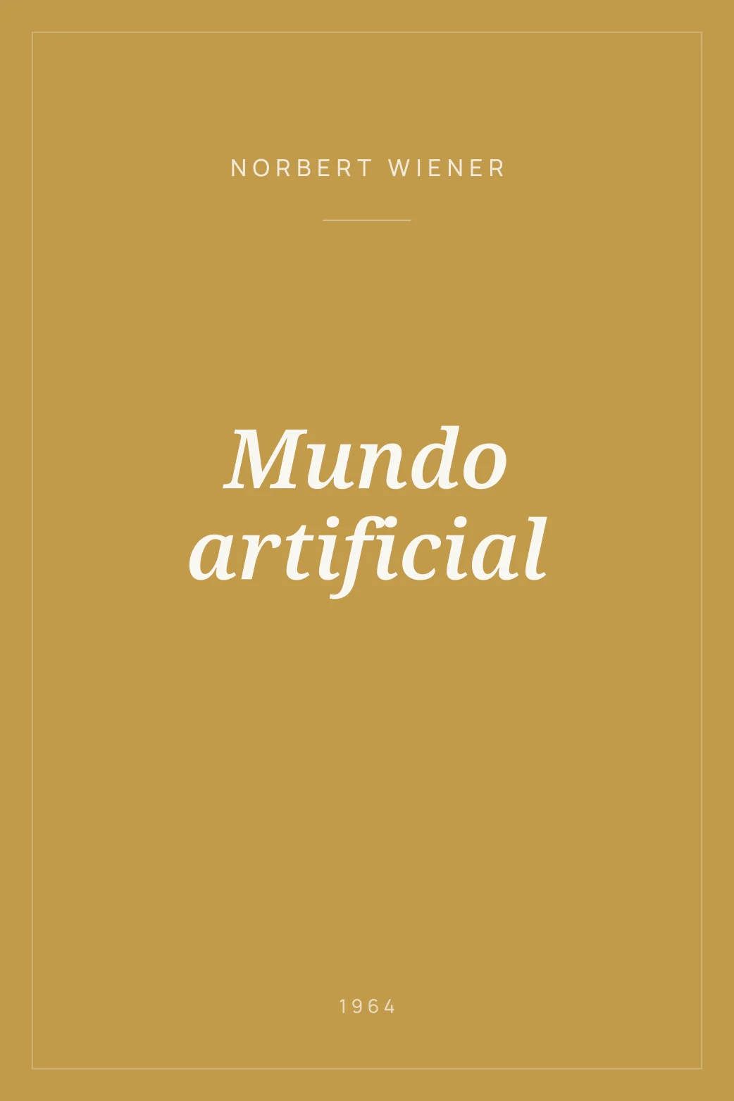 Portada de Mundo artificial