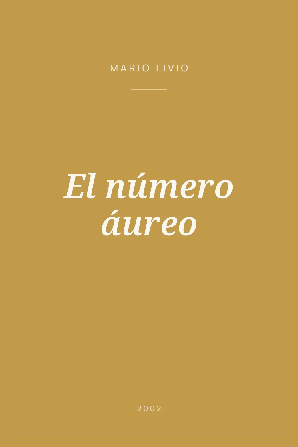 Portada de El número áureo