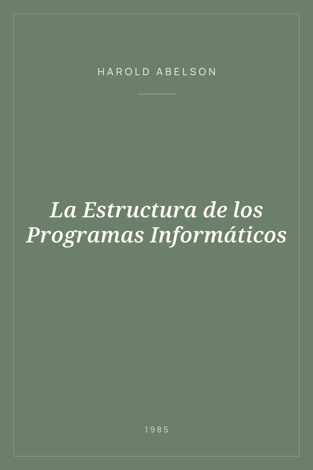 Portada de La Estructura de los Programas Informáticos