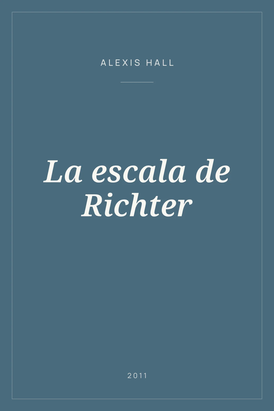 Portada de La escala de Richter