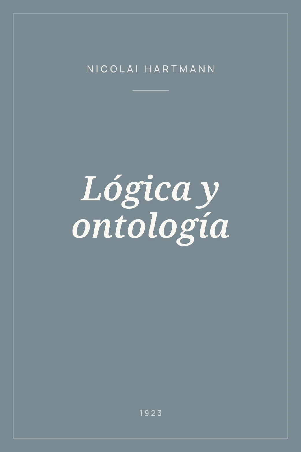 Portada de Lógica y ontología