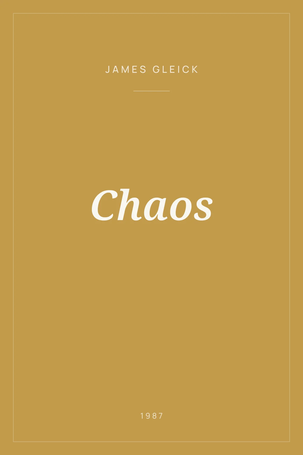 Portada de Chaos