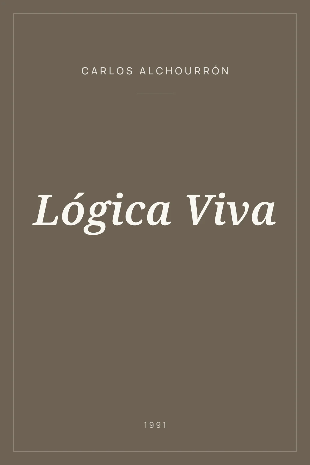Portada de Lógica Viva