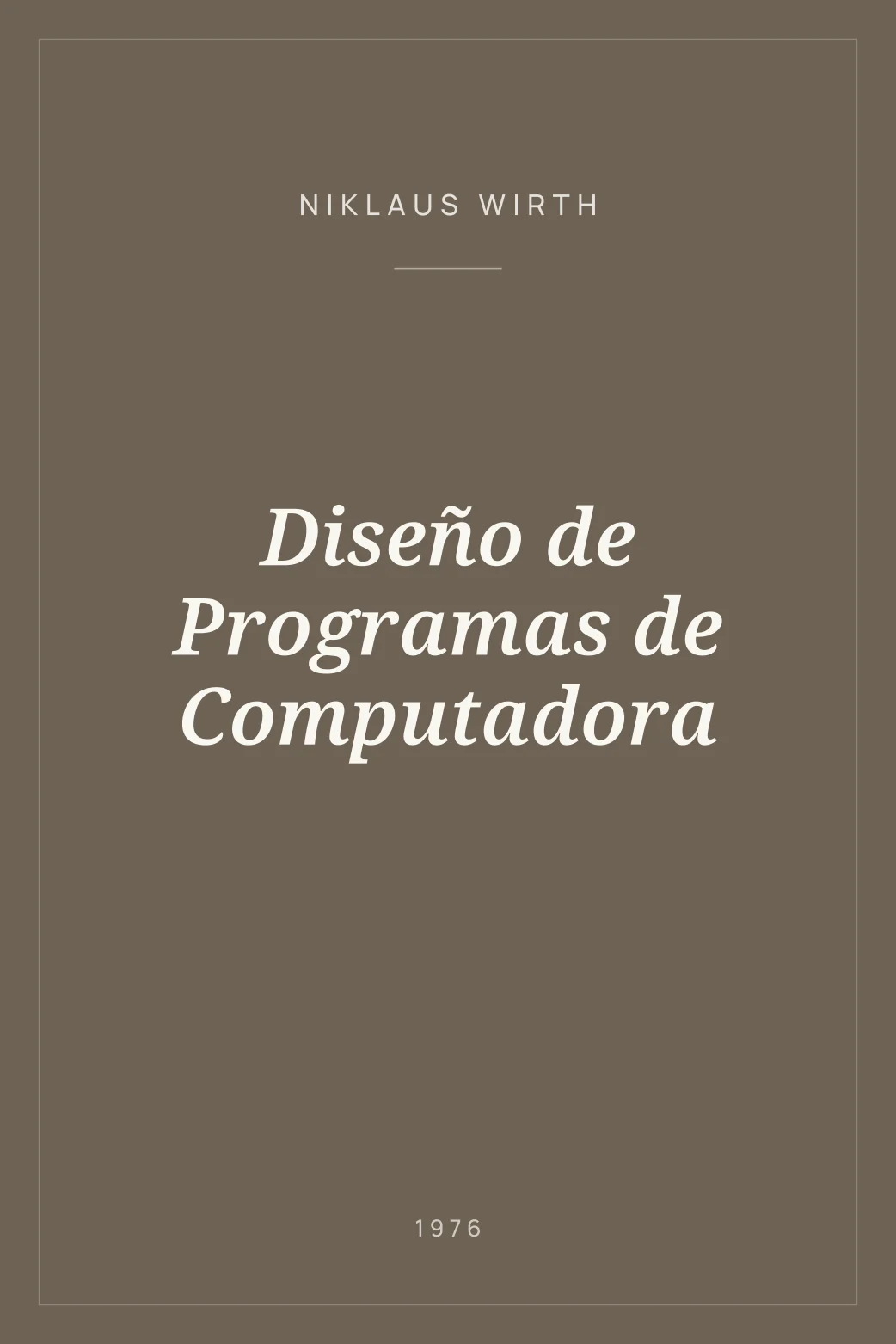 Portada de Diseño de Programas de Computadora