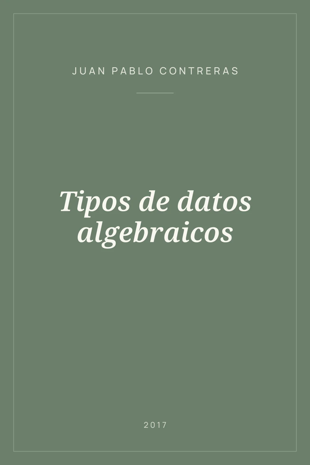 Portada de Tipos de datos algebraicos