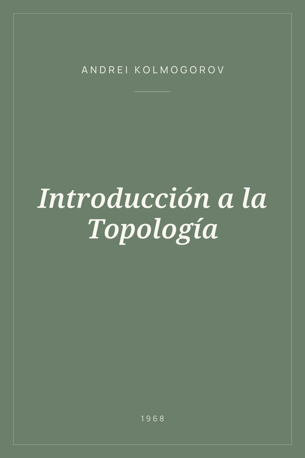 Portada de Introducción a la Topología