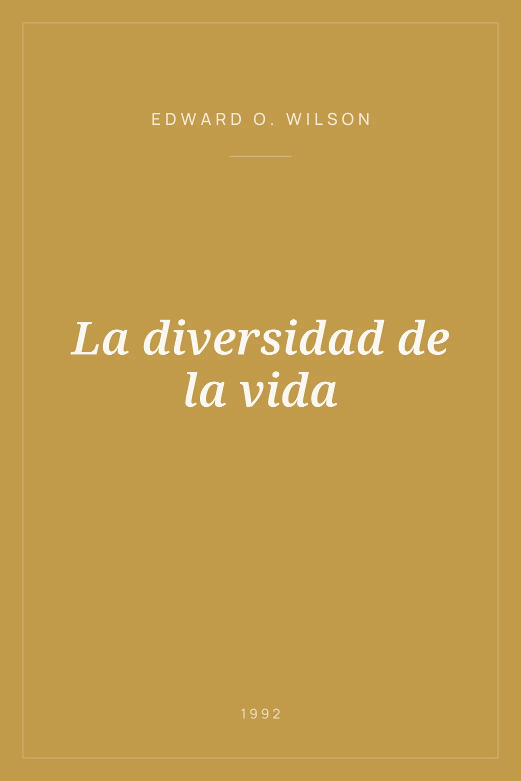 Portada de La diversidad de la vida