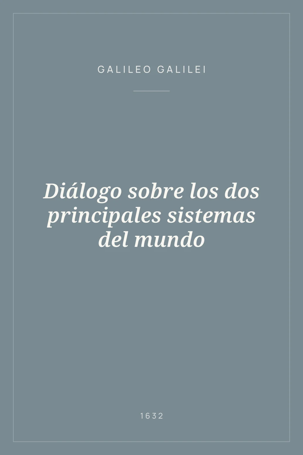 Portada de Diálogo sobre los dos principales sistemas del mundo