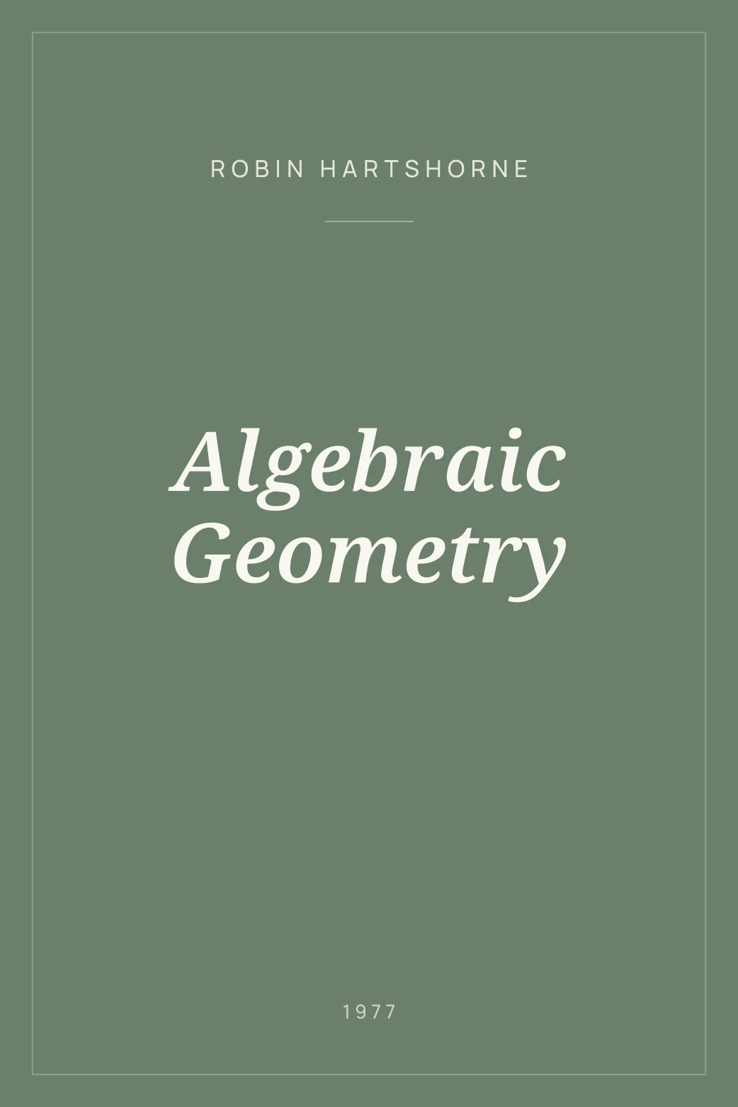 Portada de Algebraic Geometry