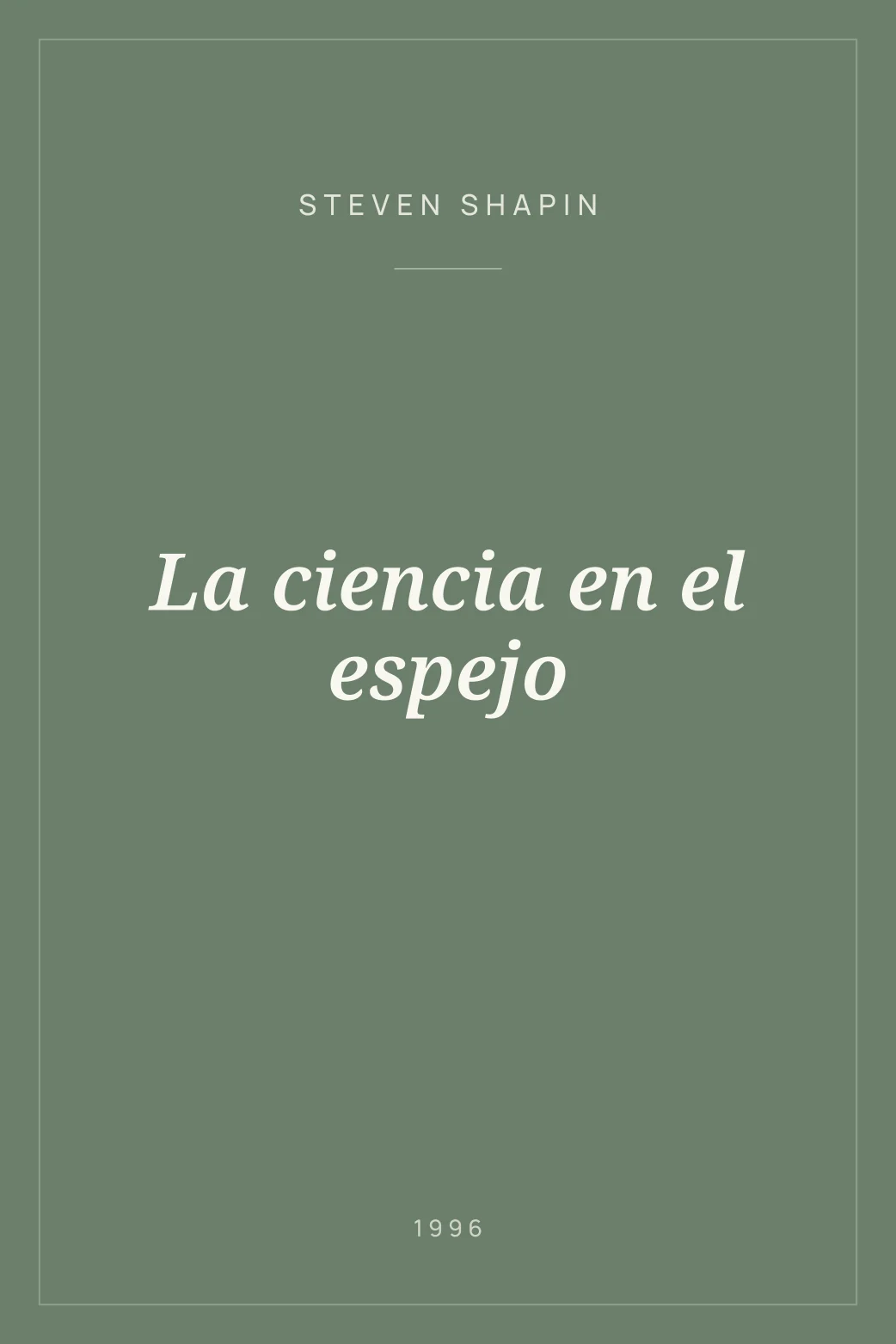 Portada de La ciencia en el espejo