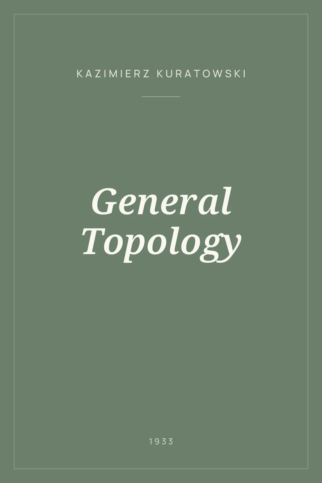 Portada de General Topology