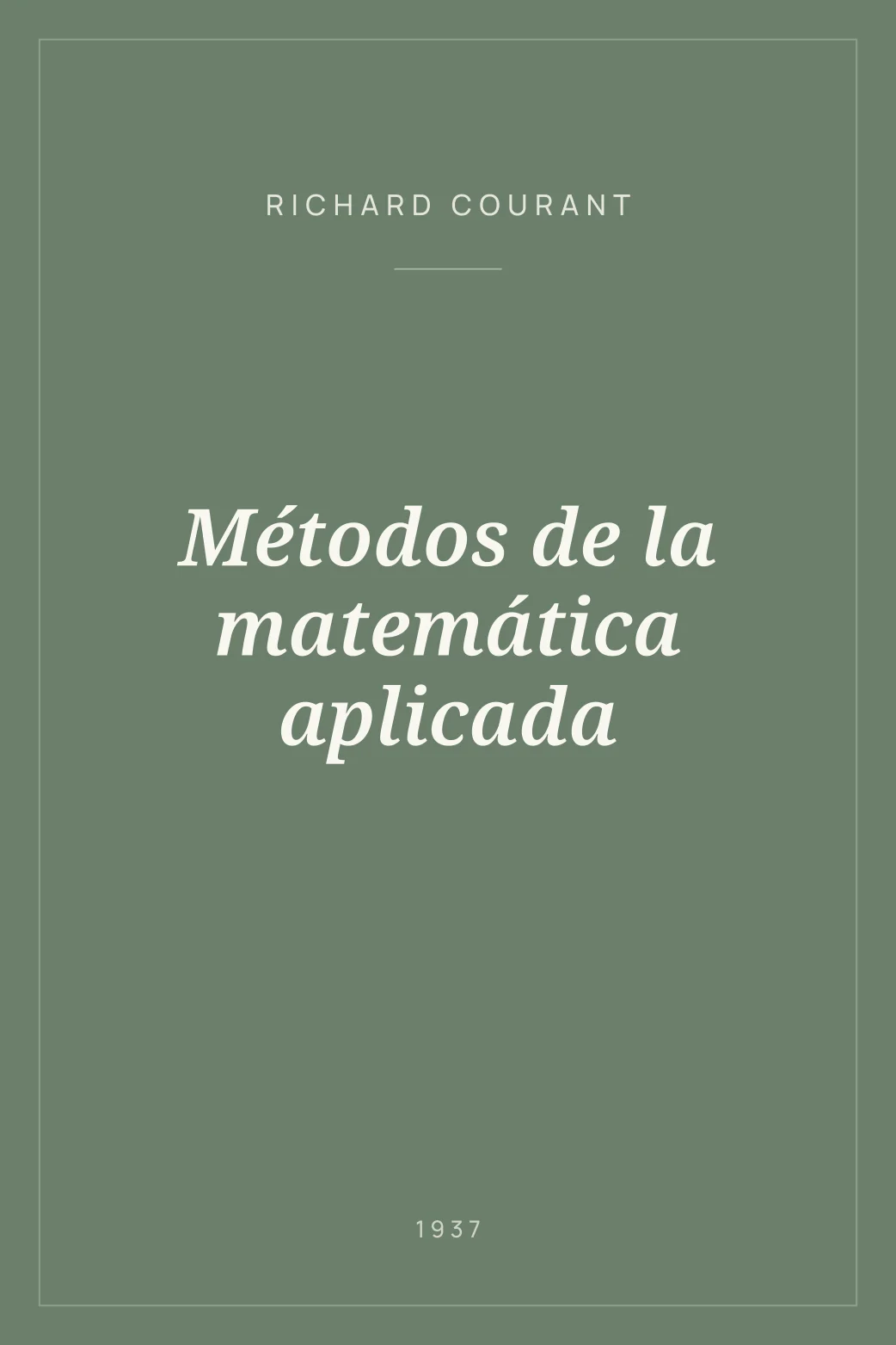 Portada de Métodos de la matemática aplicada