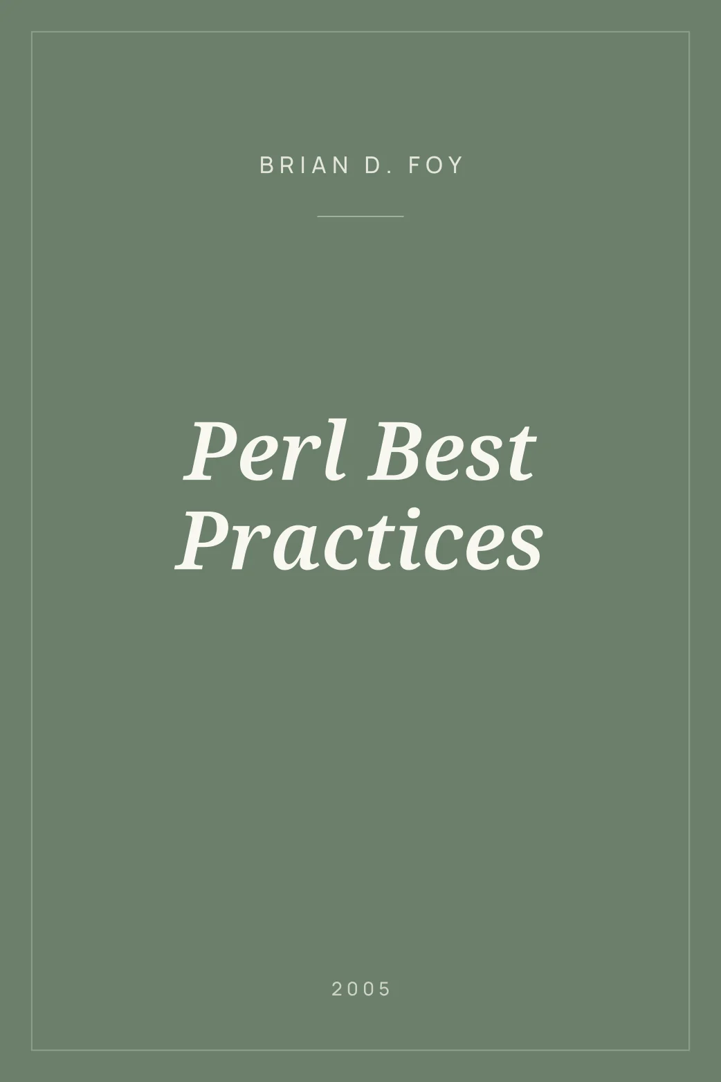 Portada de Perl Best Practices