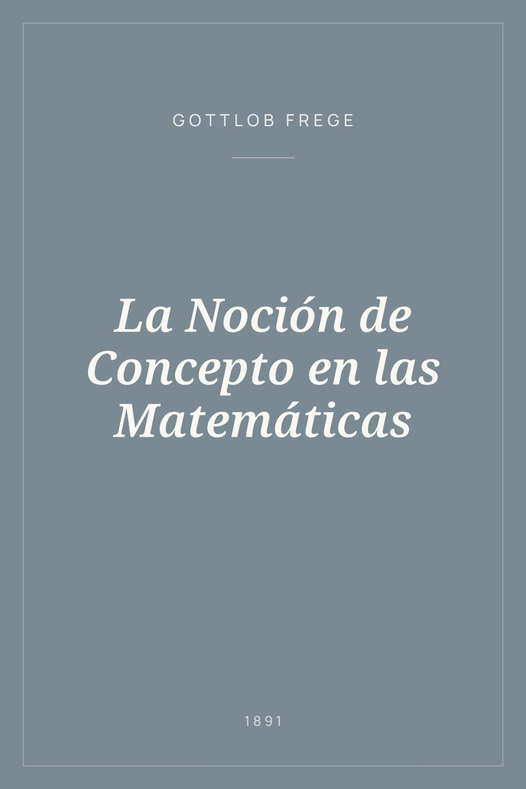 Portada de La Noción de Concepto en las Matemáticas