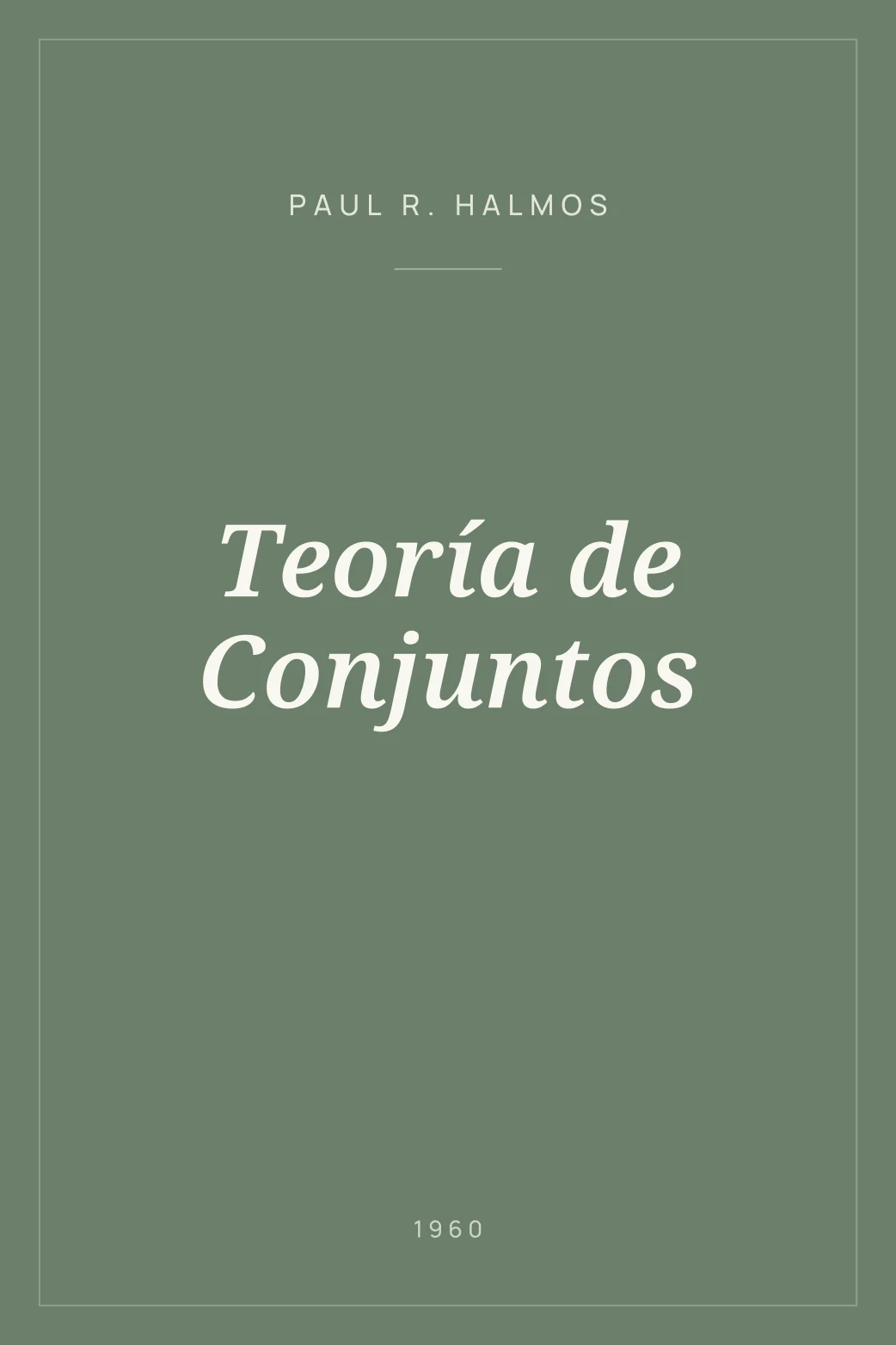 Portada de Teoría de Conjuntos