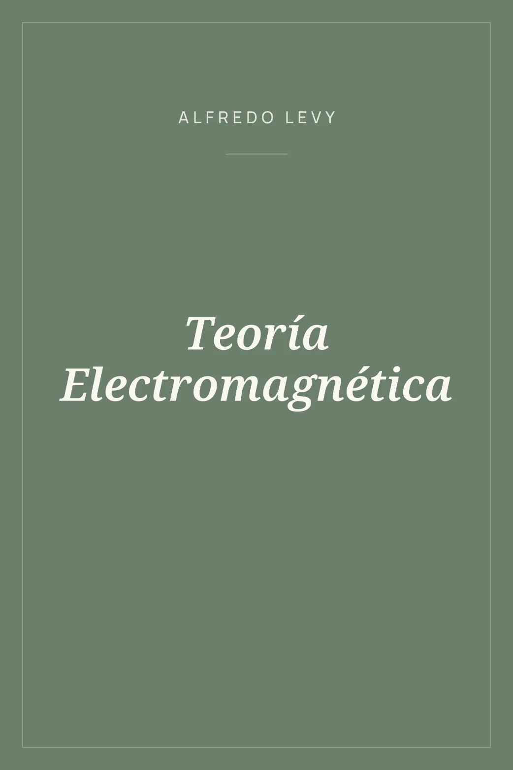 Portada de Teoría Electromagnética