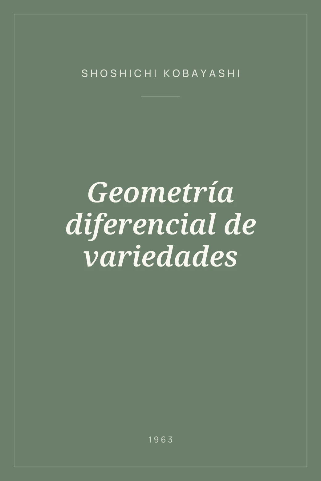 Portada de Geometría diferencial de variedades