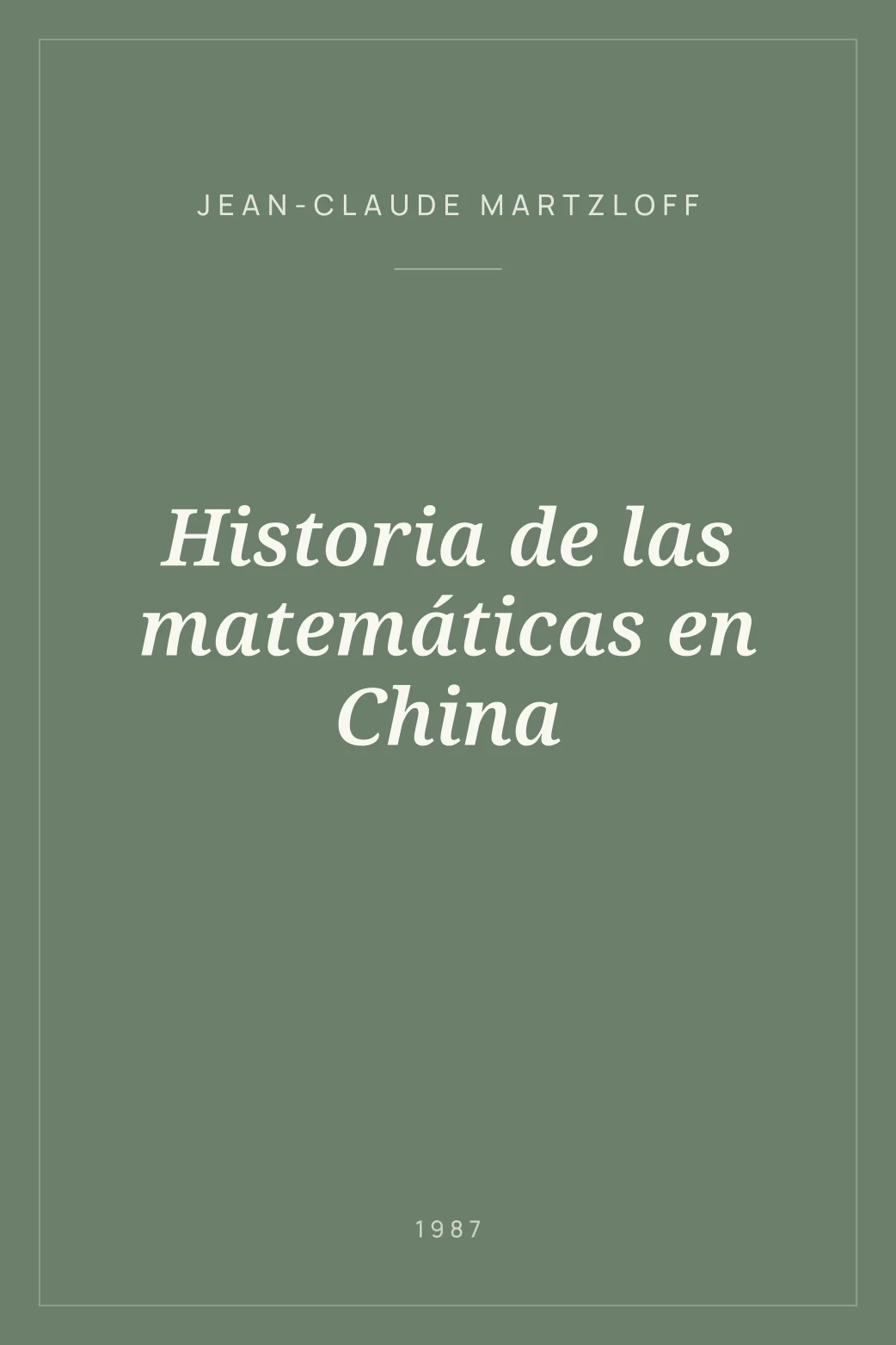 Portada de Historia de las matemáticas en China