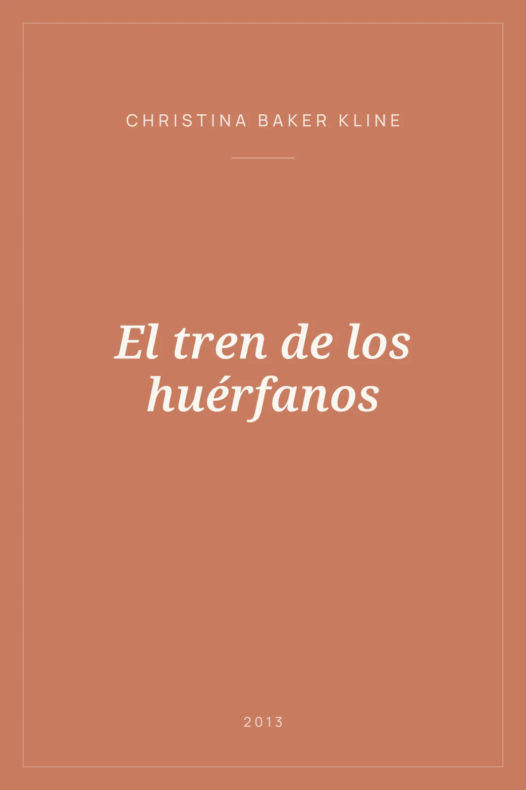 Portada de El tren de los huérfanos