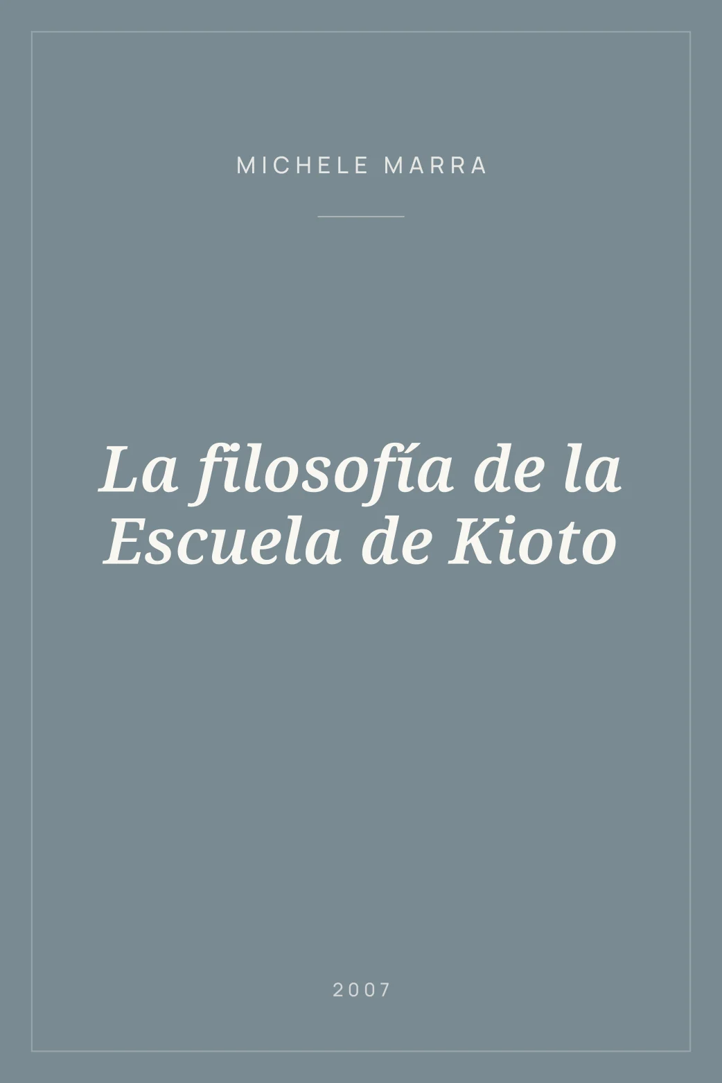 Portada de La filosofía de la Escuela de Kioto