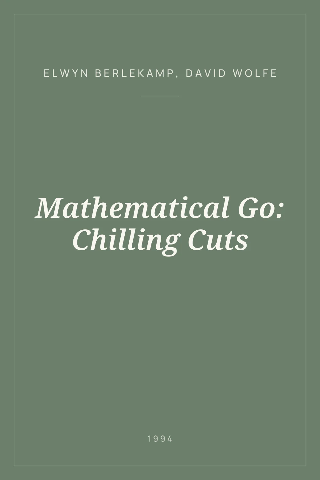 Portada de Mathematical Go: Chilling Cuts